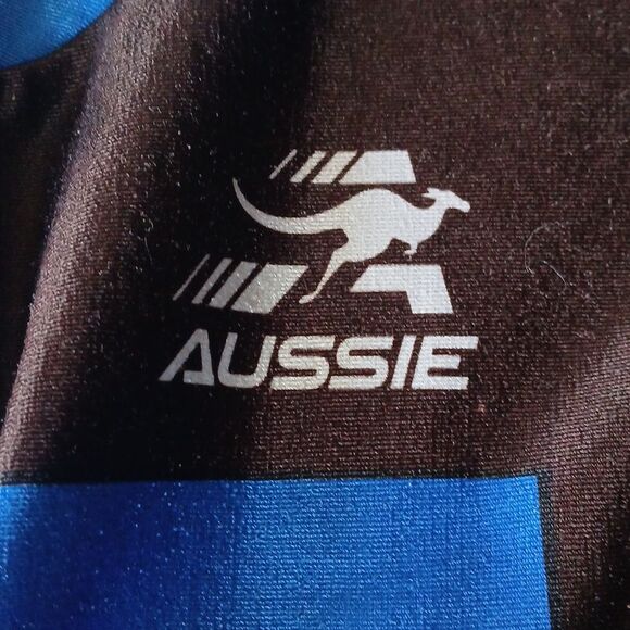 Vintage Aussie EDS TEAM Cycling Jersey with Blue Accents Full Zip Long Sleeves - Picture 10 of 11